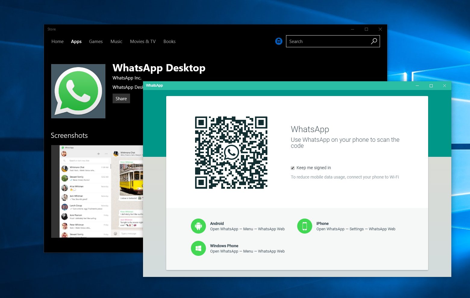 Adds biometric authentication on WhatsApp desktop
