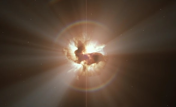 The falling star creates one of the epic cosmic explosions ever seen