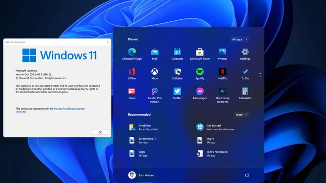 They are filtering out a version of the new Windows 11 operating system that will be released next week