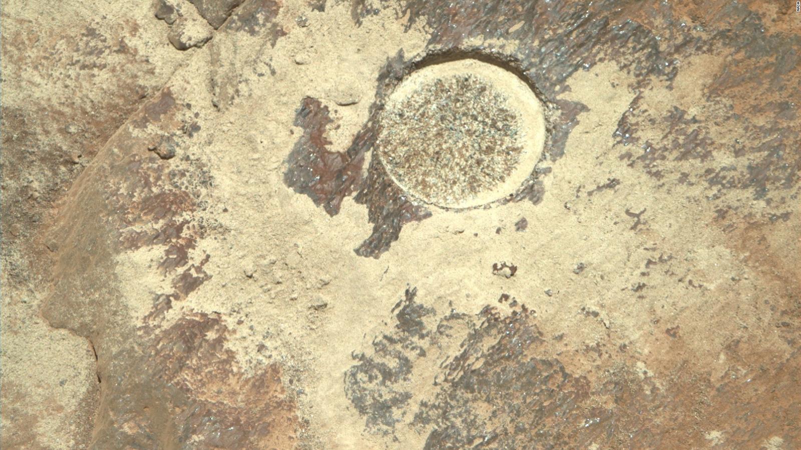 On Mars the rover diligently discovered something “never seen before” under a rock