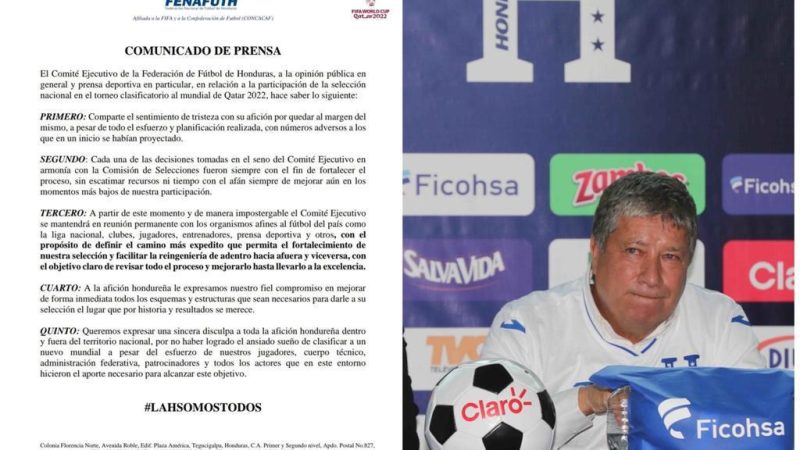 Fenafood apologizes for failing to qualify for Qatar, leaves ‘Polilo’ Gomez’s future in suspense