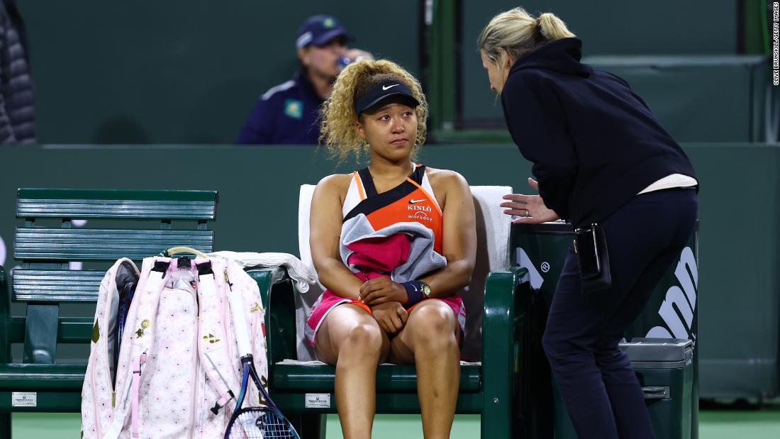 Naomi Osaka was interrupted by an observer in Indian Wells