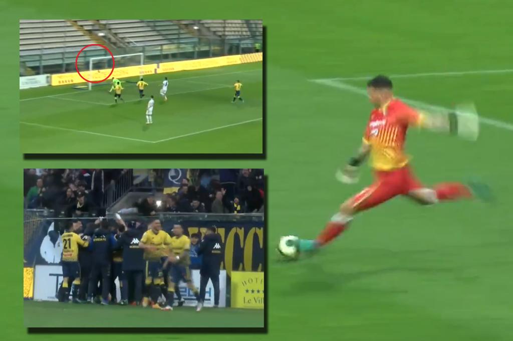 Terrible madness in Italy!  The goalkeeper gave his team the win in the 91st minute from his own area