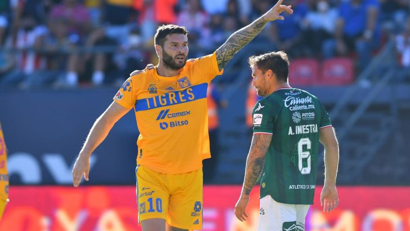 Atletico San Luis vs Tigres (0-3) Match Summary.  Goal and half time