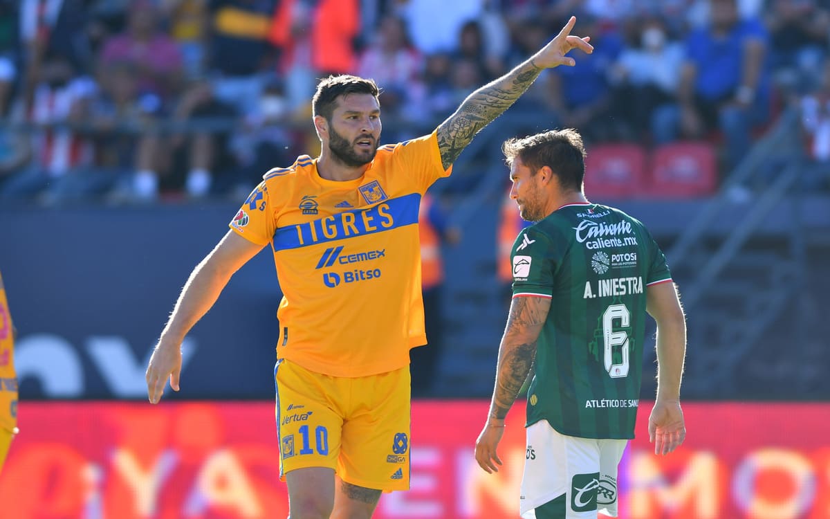 Atletico San Luis vs Tigres (0-3) Match Summary.  Goal and half time