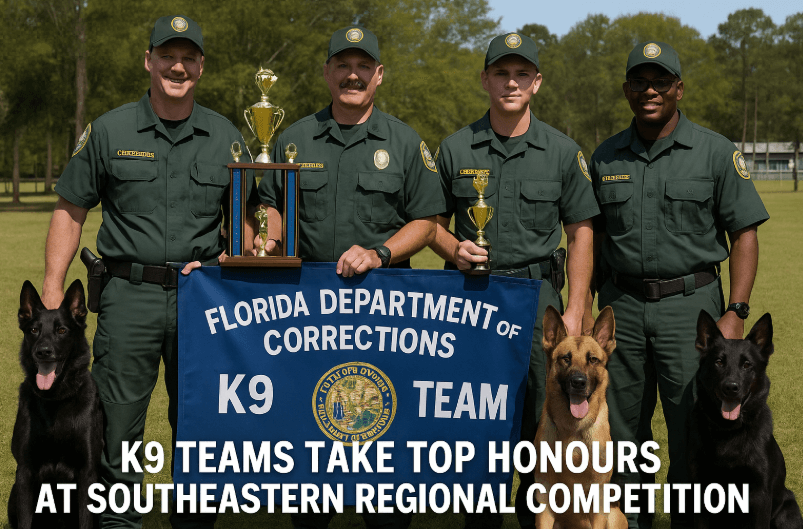 Florida Department of Corrections K9 Teams Take Top Honours at Southeastern Regional Competition