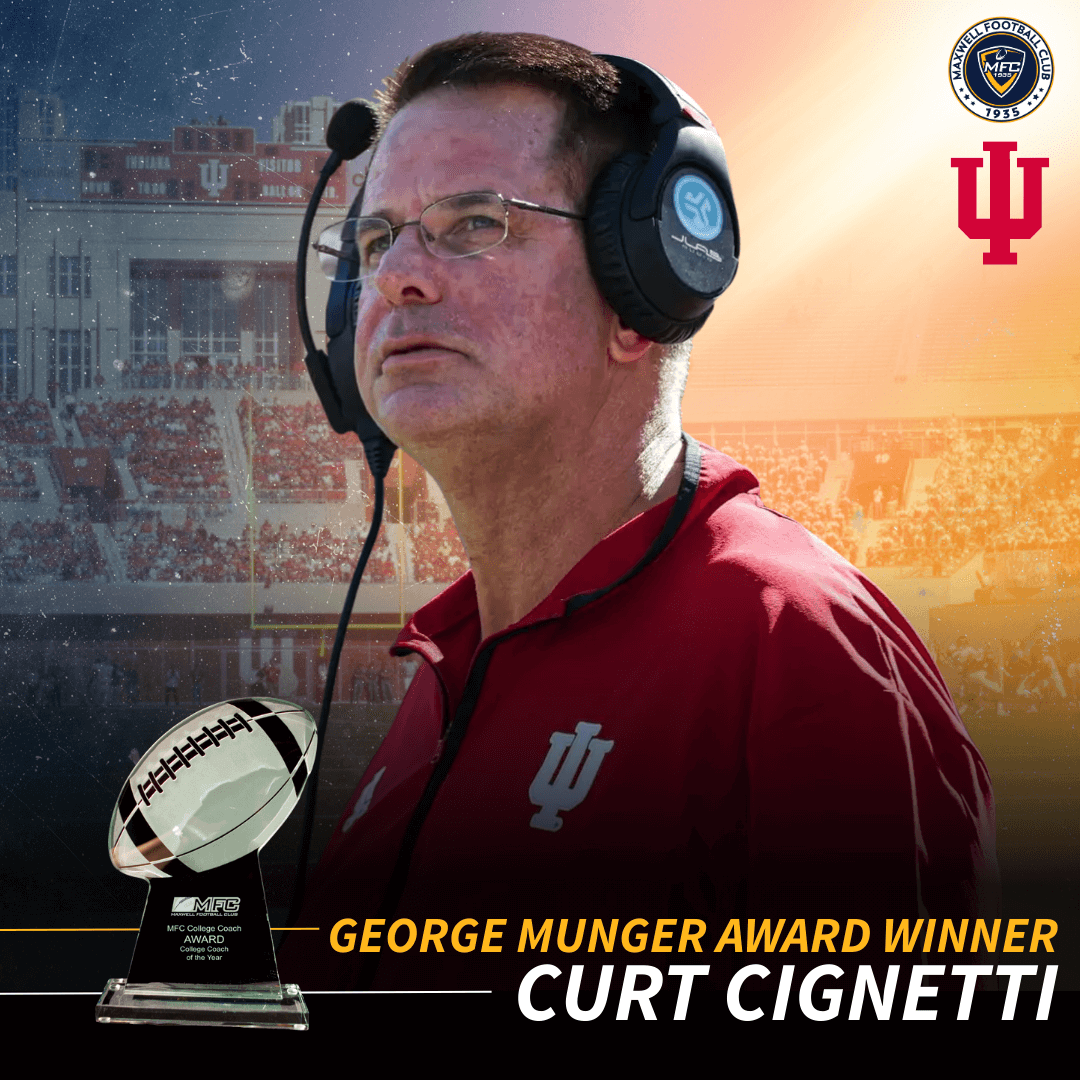 Curt Cignetti Named 2025 George Munger Award Winner After Historic Indiana Season