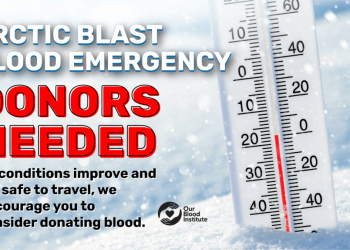 Severe Winter Conditions Continue to Disrupt Local Blood Supply