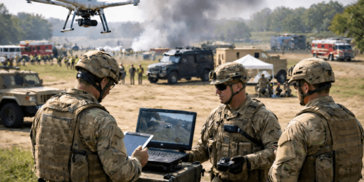 Oklahoma National Guard Showcases Drone Capabilities in Large-Scale Emergency Response Exercise Oklahoma National Guard Showcases Drone Capabilities in Large-Scale Emergency Response Exercise